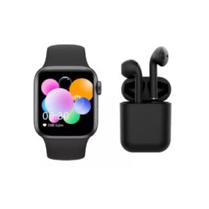 Combo Reloj Inteligente T500 + Audífonos Inalámbricos i12 | Tecnología, Estilo y Conectividad en un Solo Kit