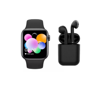 Combo Reloj Inteligente T500 + Audífonos Inalámbricos i12 | Tecnología, Estilo y Conectividad en un Solo Kit