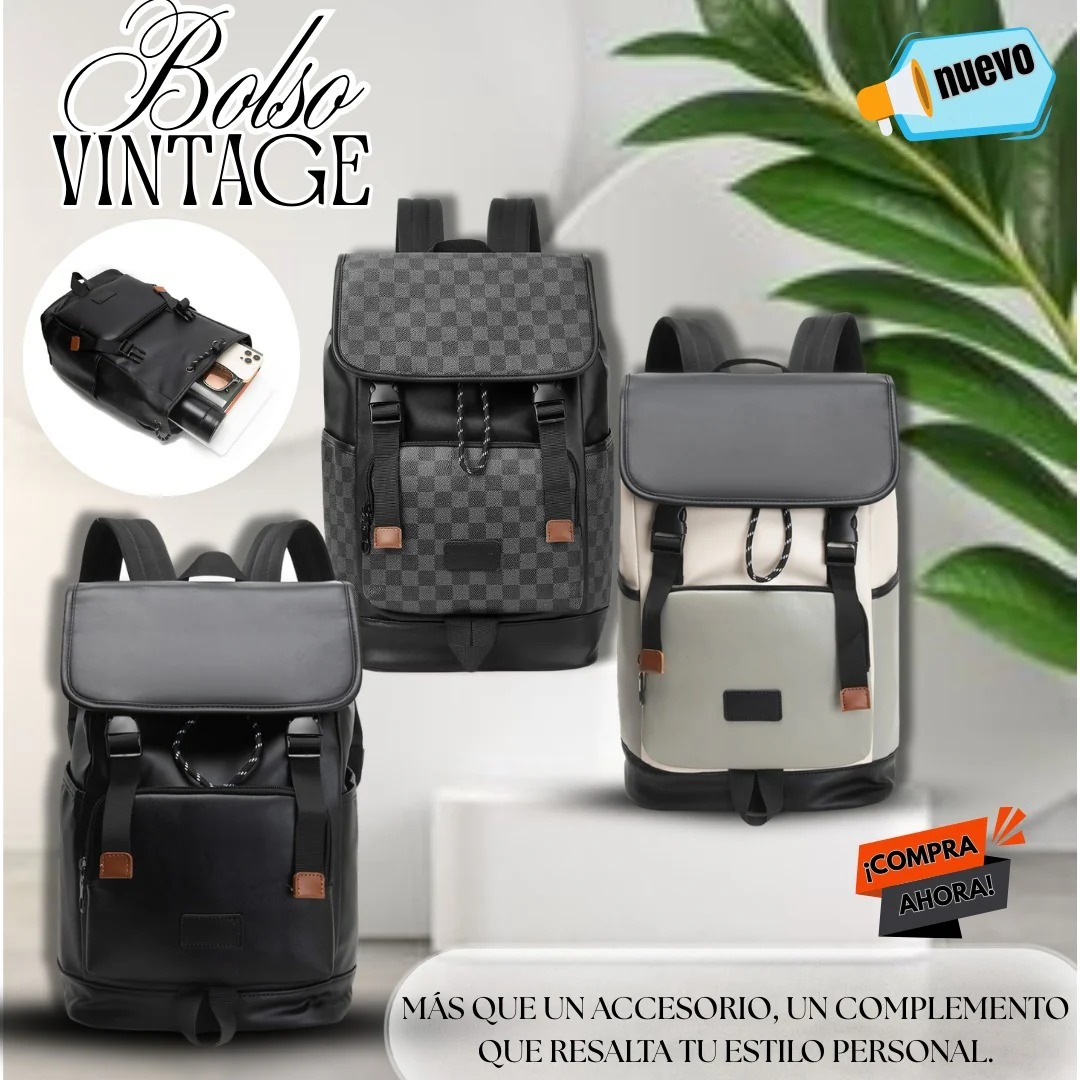 COMBO: BOLSO VINTAGE+RELOJ+AUDIFONOS M10