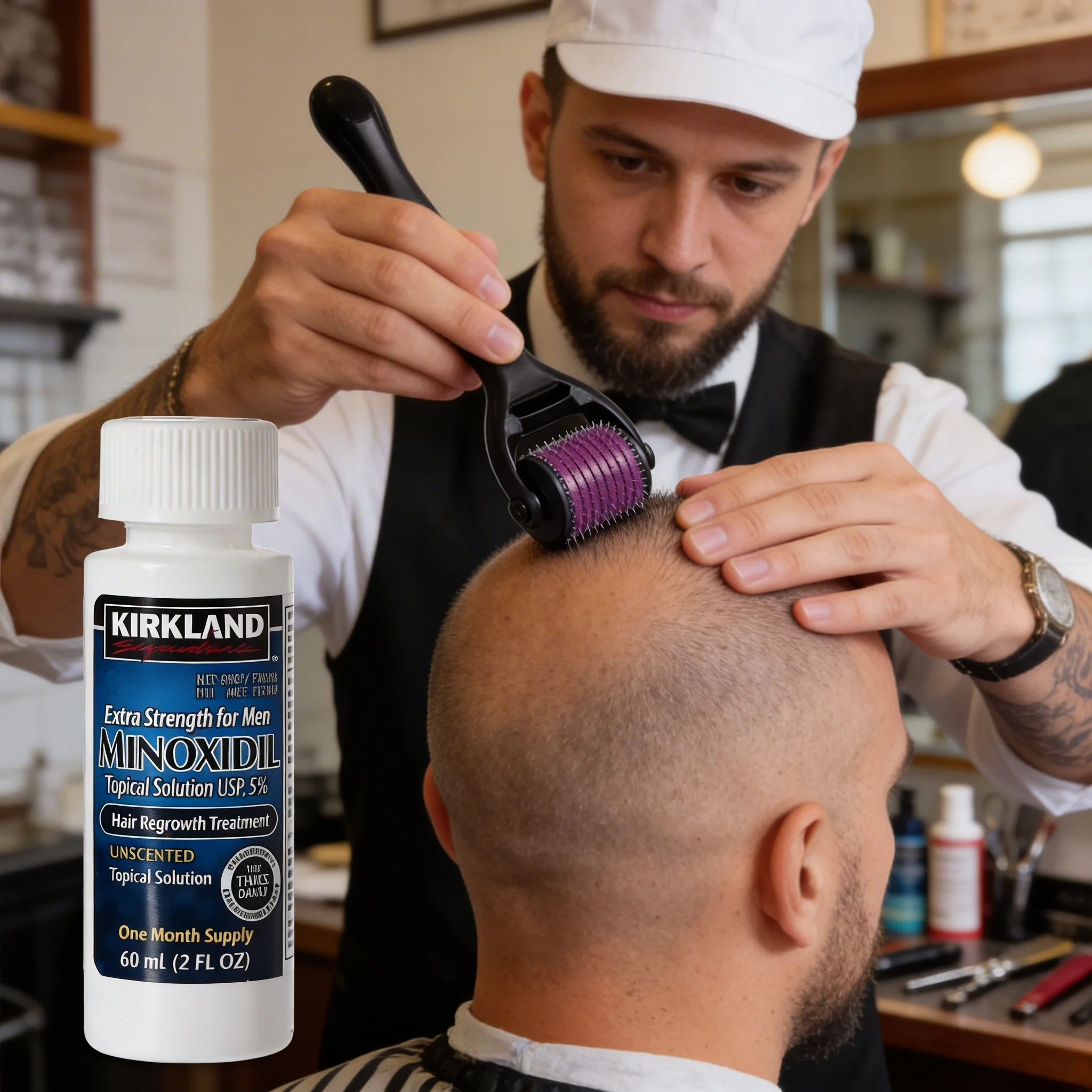 KIT Minoxidil al 5%+Dermaroller + gotero - Imagen 7