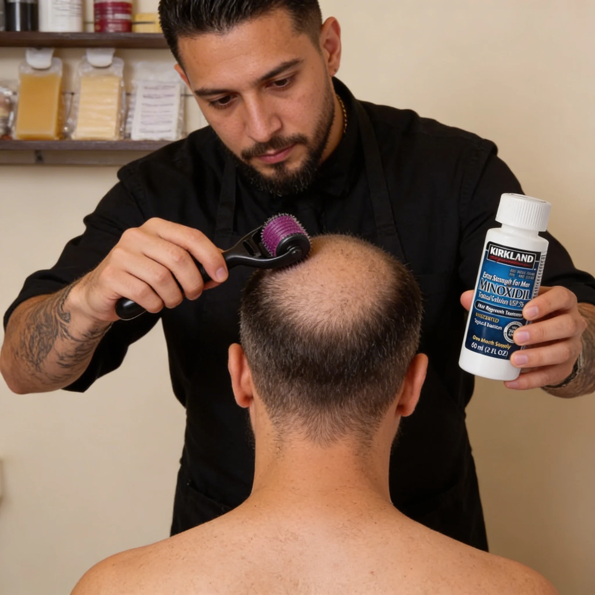 KIT Minoxidil al 5%+Dermaroller + gotero - Imagen 6