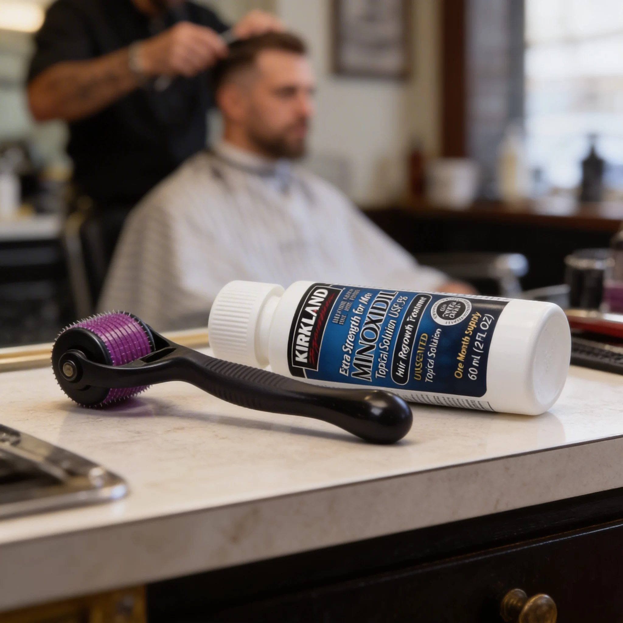 KIT Minoxidil al 5%+Dermaroller + gotero - Imagen 3