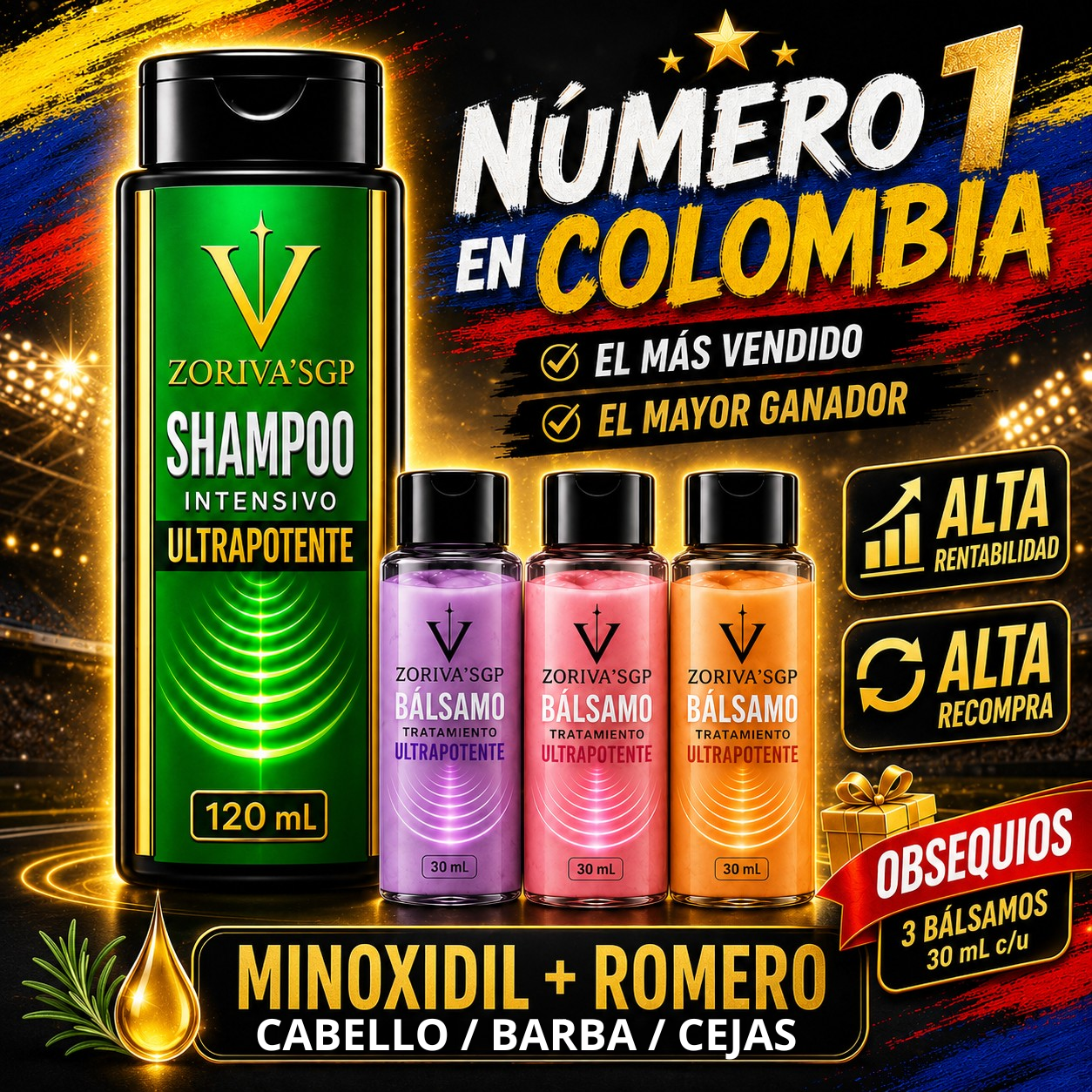 CABELLO BARBA CEJAS shampoo ultrapotente minoxidil