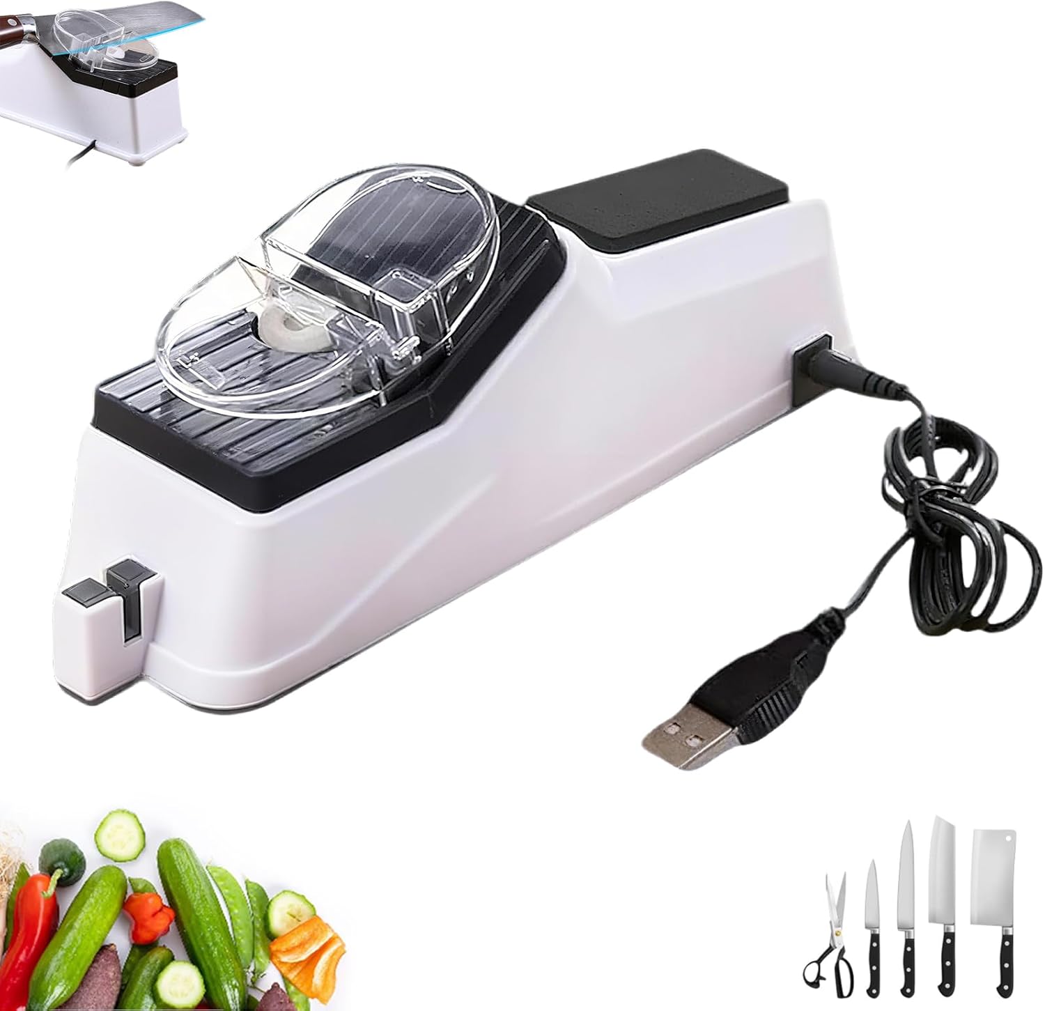 Afilador Eléctrico de Cuchillos Multifuncional | Afilado Rápido para Cuchillos y Tijeras