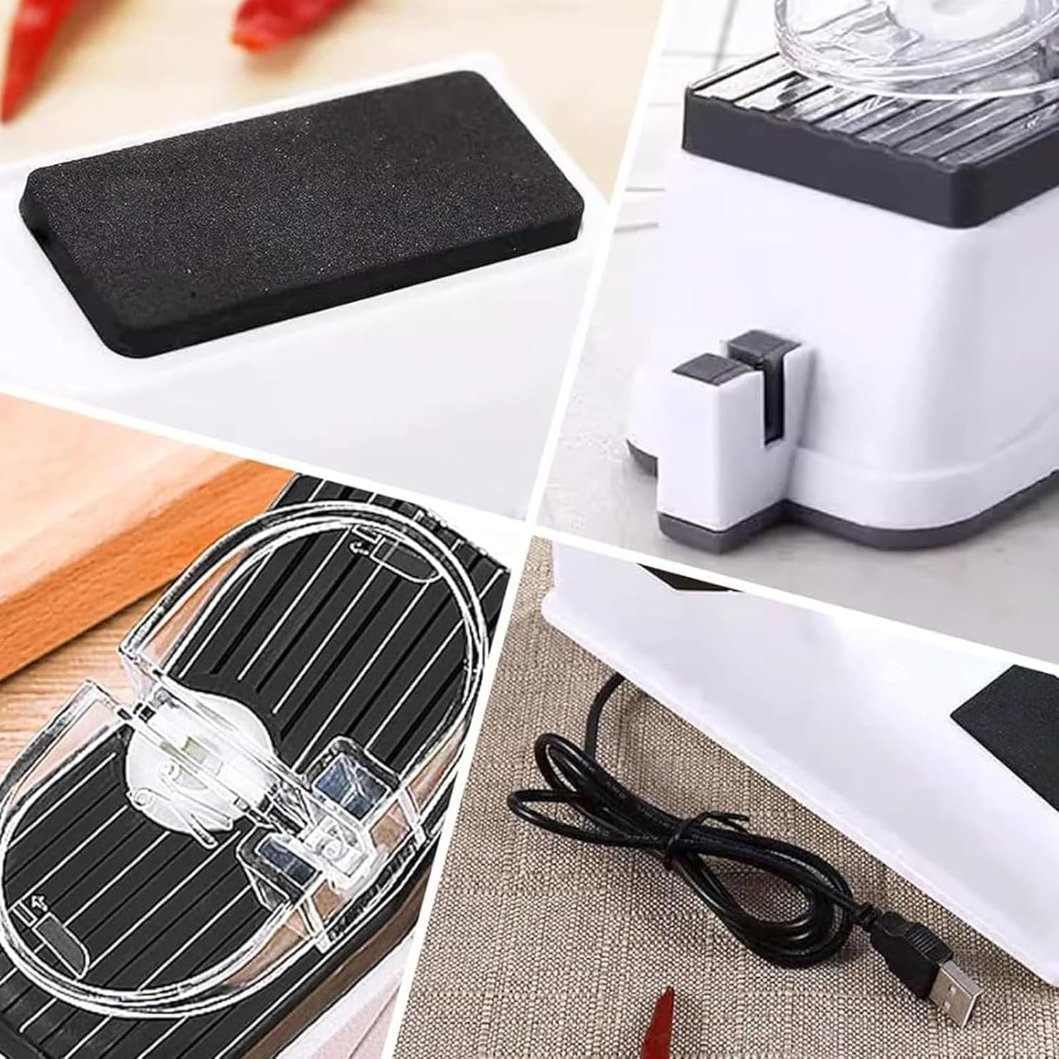 Afilador Eléctrico de Cuchillos Multifuncional | Afilado Rápido para Cuchillos y Tijeras