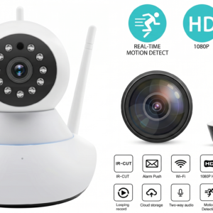Cámara Robótica Inalámbrica de 3 Antenas WiFi | Vigilancia Inteligente 360° para Hogar y Negocio