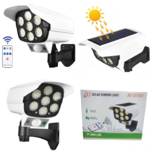 Reflector Solar LED 77 LEDs con Sensor de Movimiento y Control Remoto