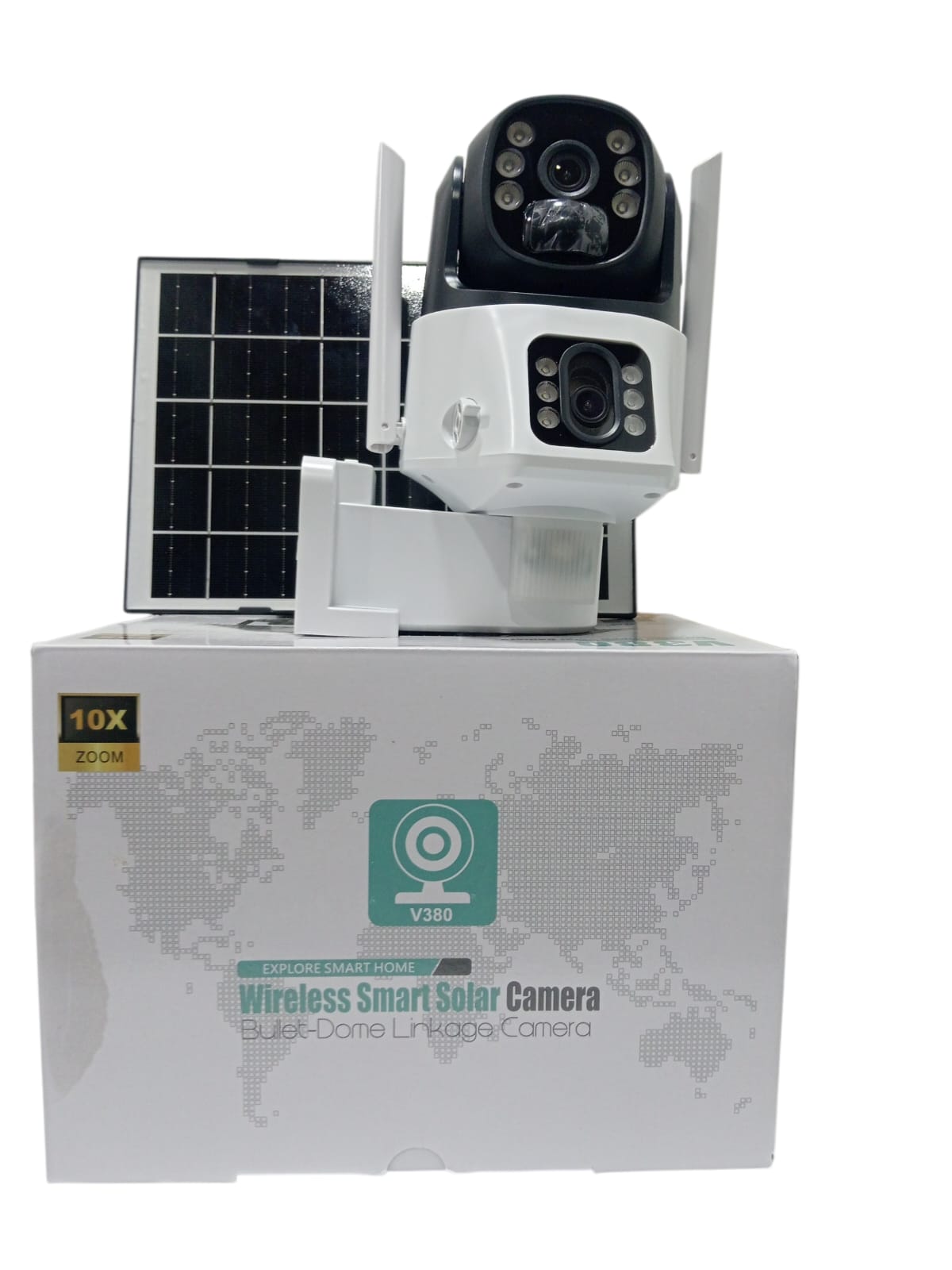 camara de seguridad wifi v380 con panel solar