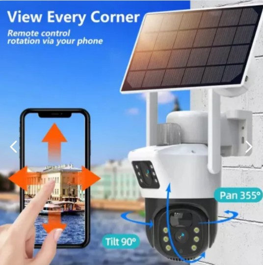 camara de seguridad wifi v380 con panel solar